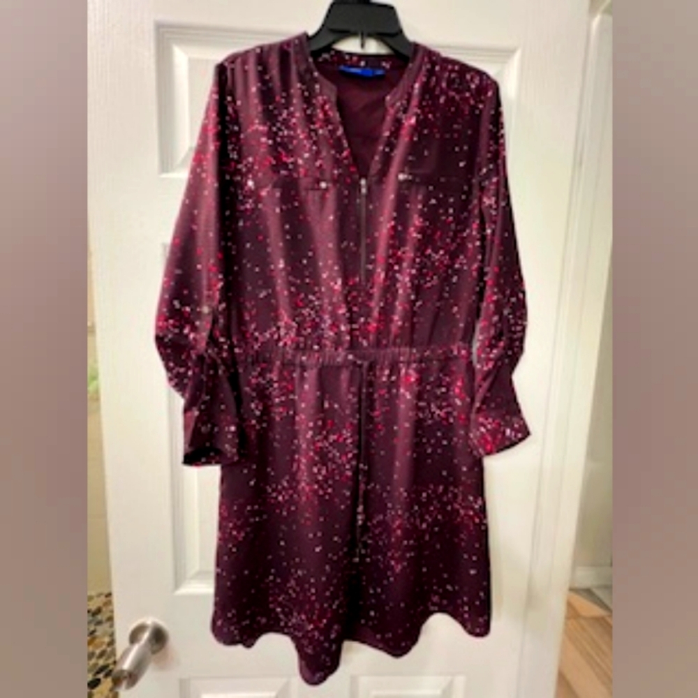 Elegant Burgundy Dress